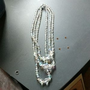 Vintage Crystal Aurora Borealis Necklace